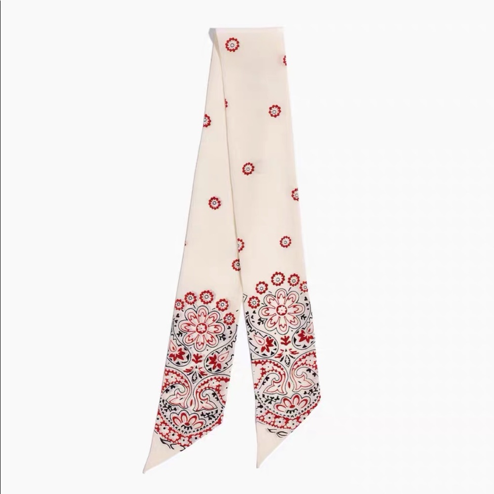 NEW! NWOT Madewell Silk Skinny Bandana - Picture 2 of 3